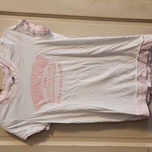 Troopers Drum And Bugle Corps Pink and White Graphic Tee